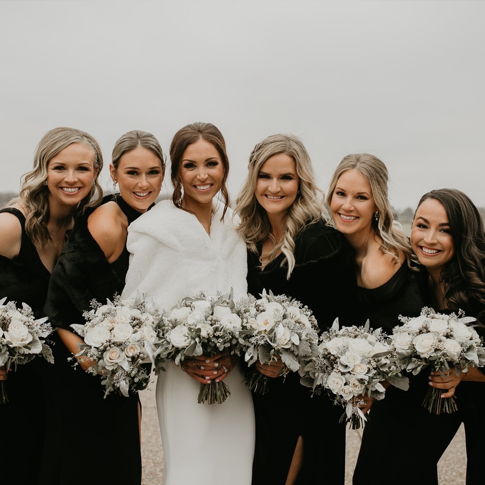 Black Faux Fur Shawls (2)